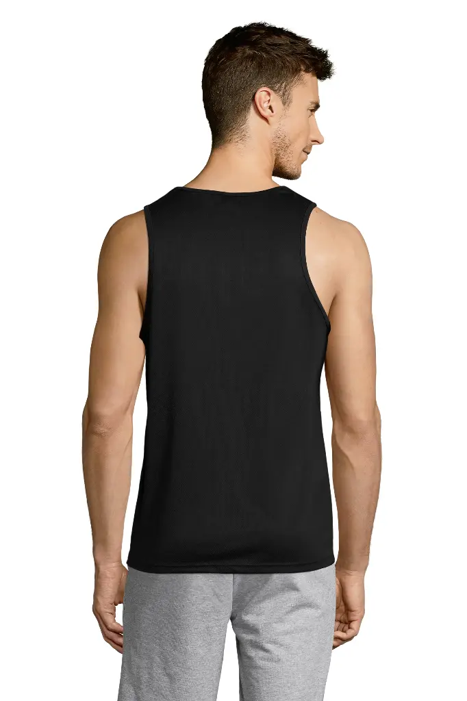 Męski tank top sportowy - Black