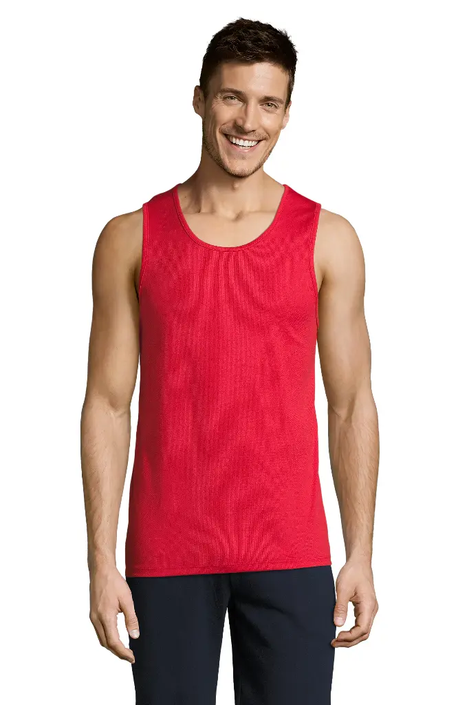 Męski tank top sportowy - Red