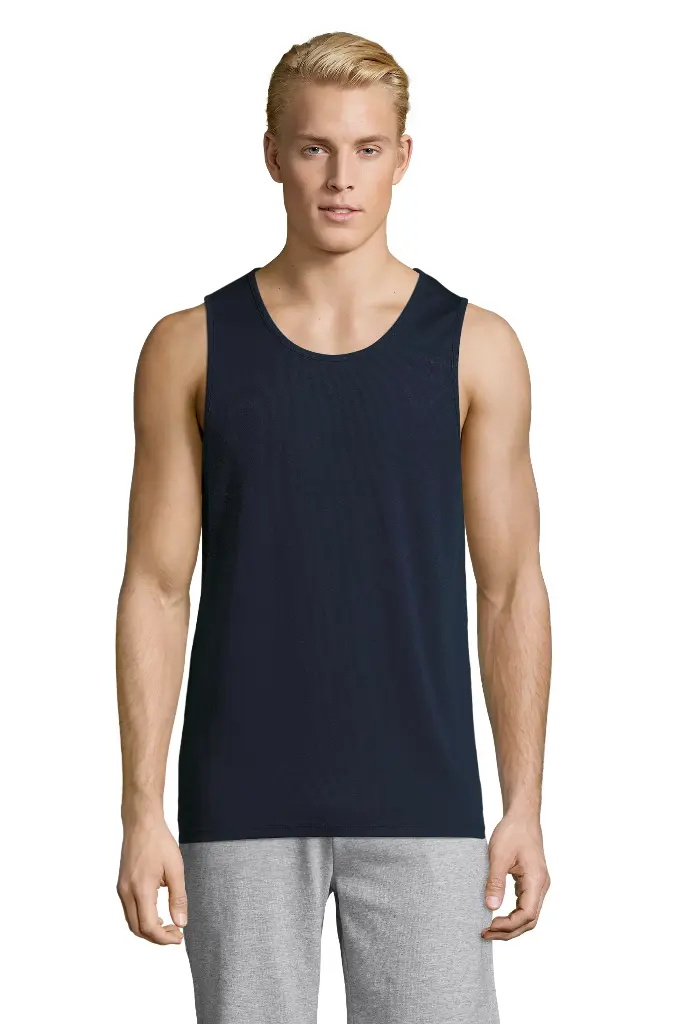Męski tank top sportowy - French Navy
