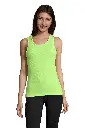 Damski top sportowy bez rękawów - Neon Yellow