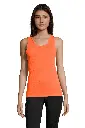 Damski top sportowy bez rękawów - Neon Orange
