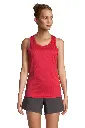 Damski top sportowy bez rękawów - Red