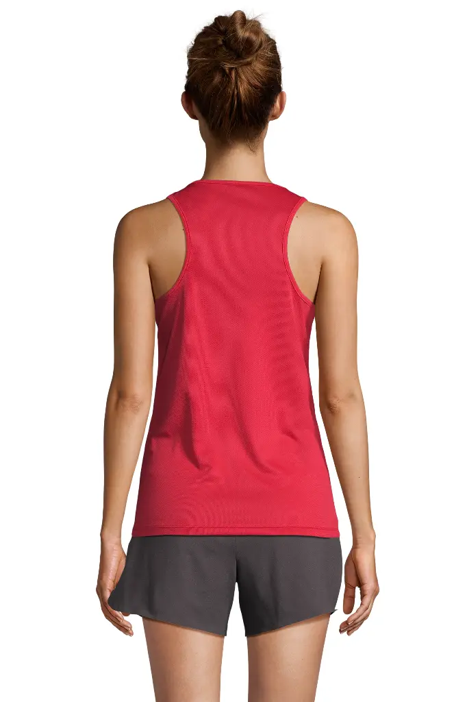 Damski top sportowy bez rękawów - Red