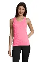 Damski top sportowy bez rękawów - Neon Pink
