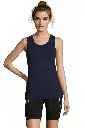 Damski top sportowy bez rękawów - French Navy