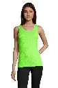 Damski top sportowy bez rękawów - Neon Green
