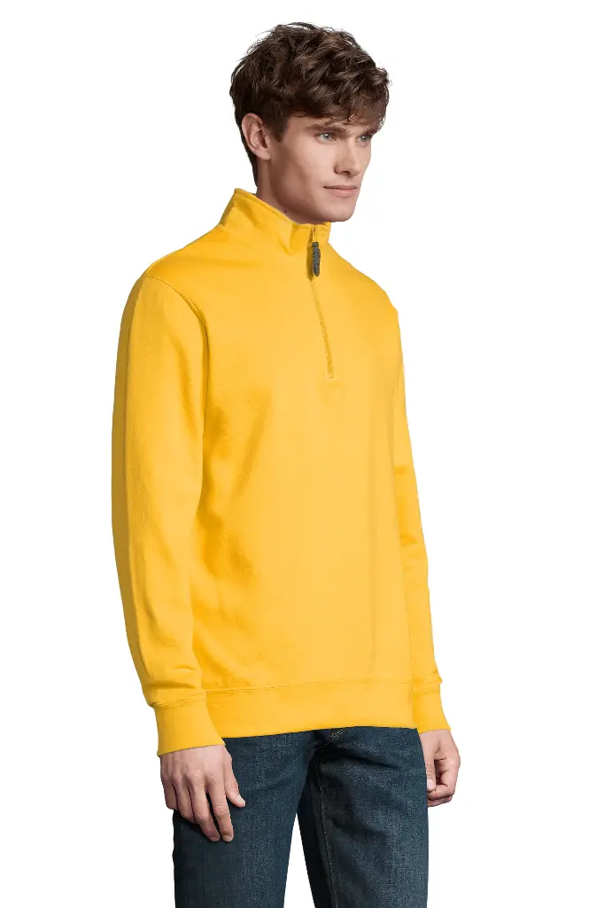 Bluza męska ze stójką i zamkiem - Gold