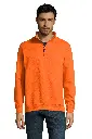 Bluza męska ze stójką i zamkiem - Orange