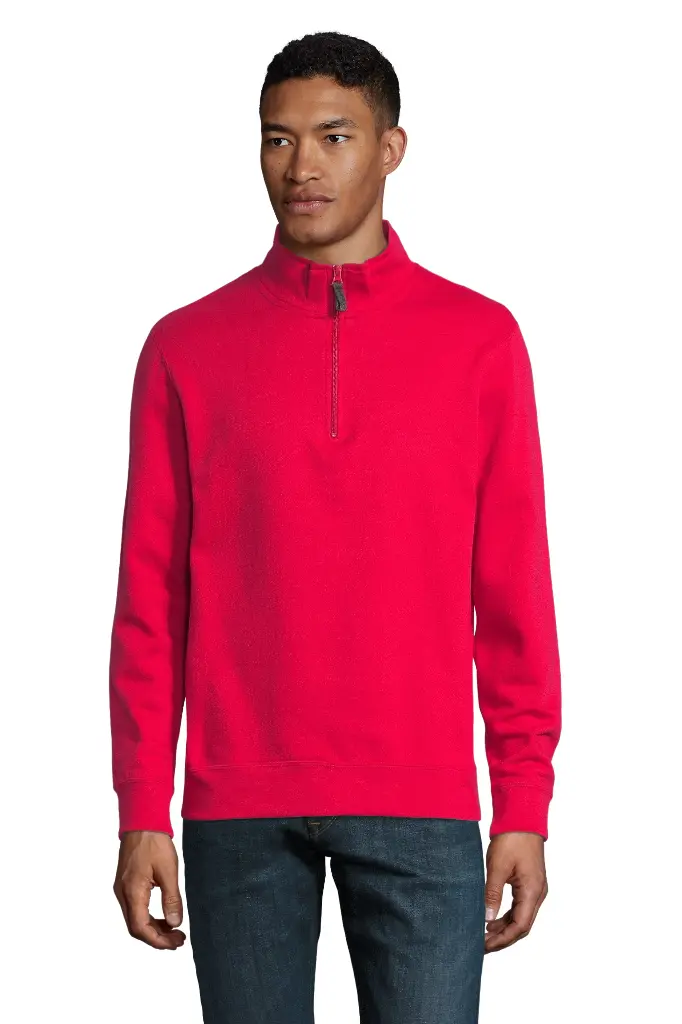 Bluza męska ze stójką i zamkiem - Red