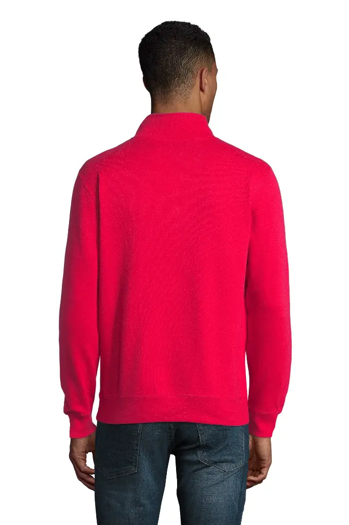 Bluza męska ze stójką i zamkiem - Red