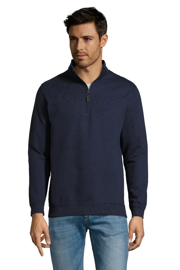 Bluza męska ze stójką i zamkiem - French Navy