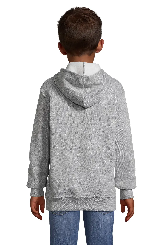 Bluza Dziecięca z Kapturem na Zamek - Grey Melange