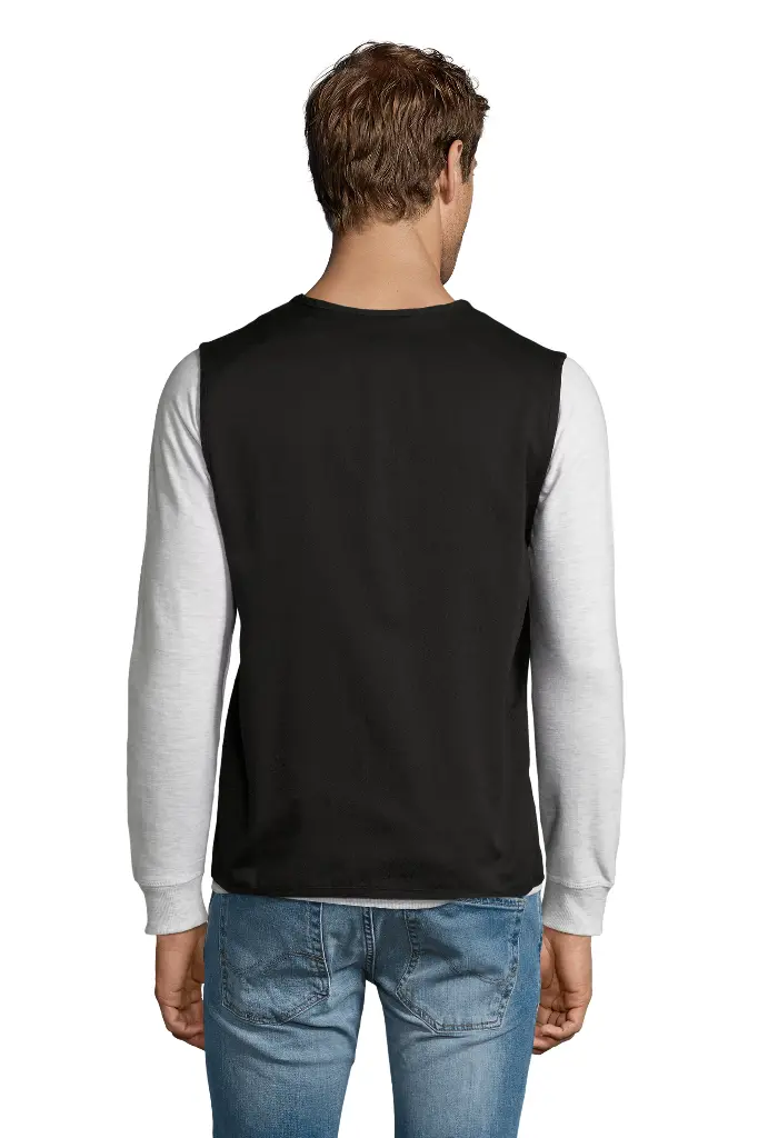 Bezrękawnik unisex z kieszeniami - Black