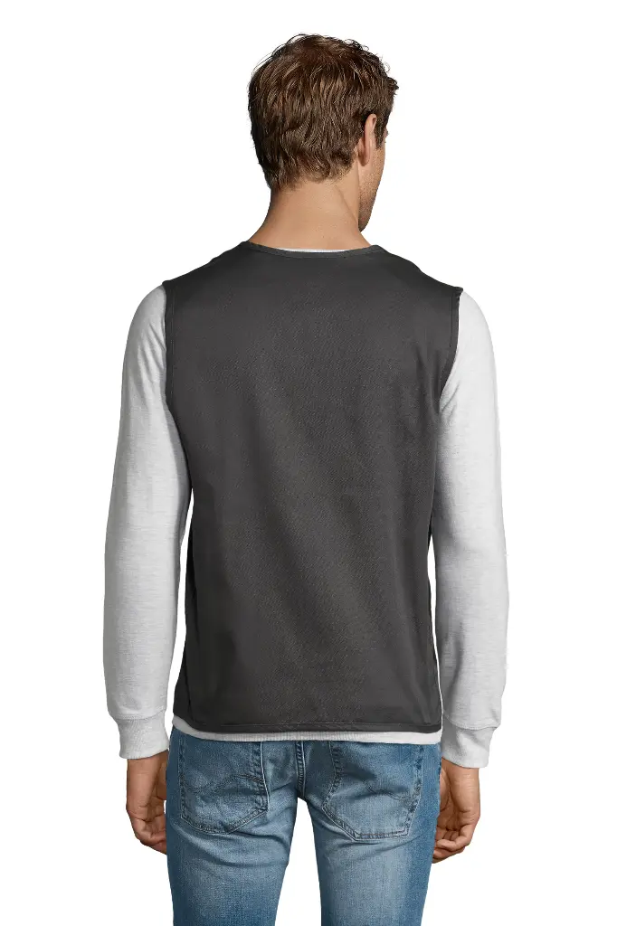 Bezrękawnik unisex z kieszeniami - Charcoal Grey (Solid)