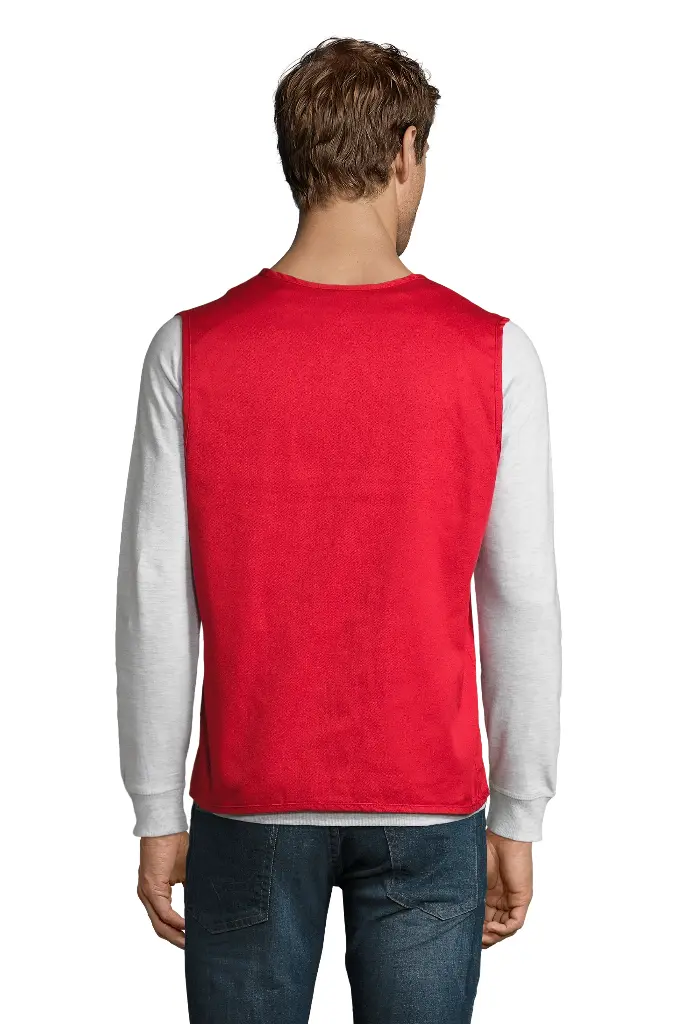 Bezrękawnik unisex z kieszeniami - Red