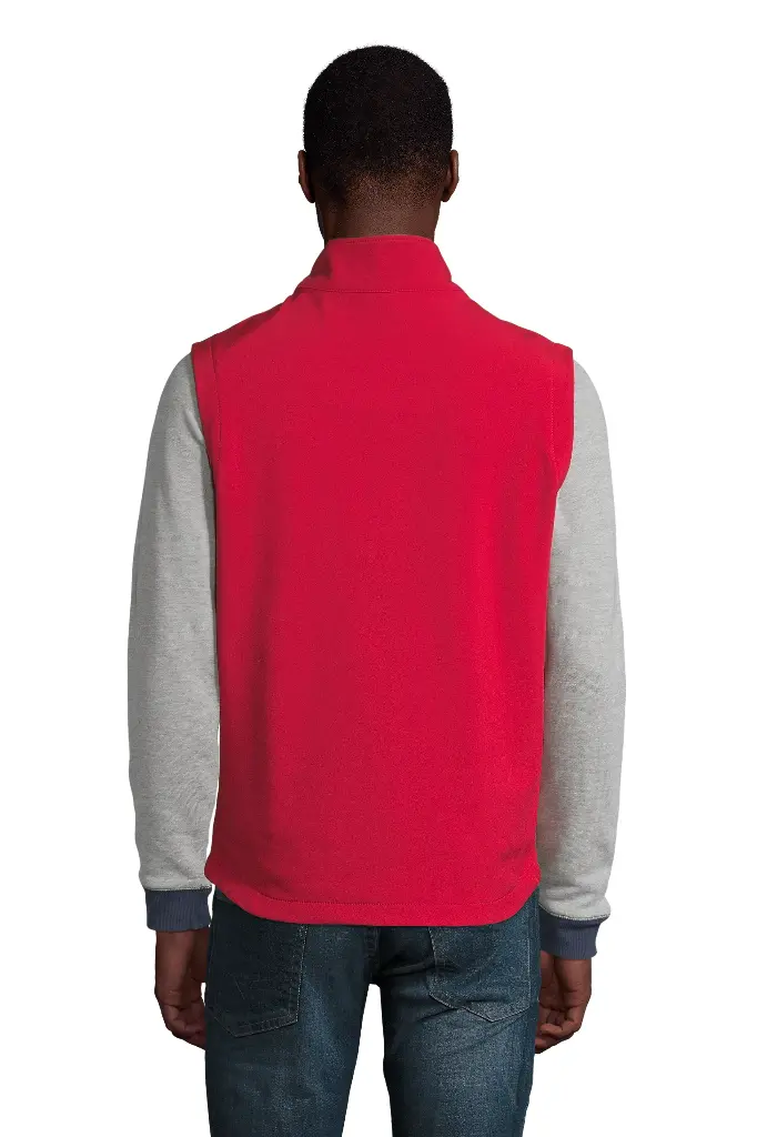 Męski bezrękawnik softshell z przedłużonym tyłem - Pepper Red