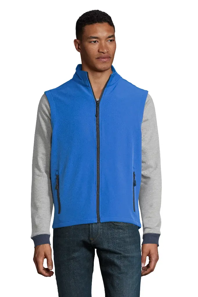 Męski bezrękawnik softshell z przedłużonym tyłem - Royal Blue 241