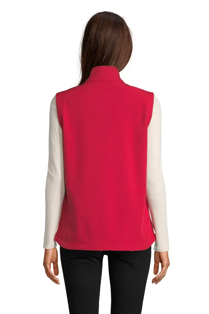 Damski Bezrękawnik Softshell z Polarową Podszewką - Pepper Red