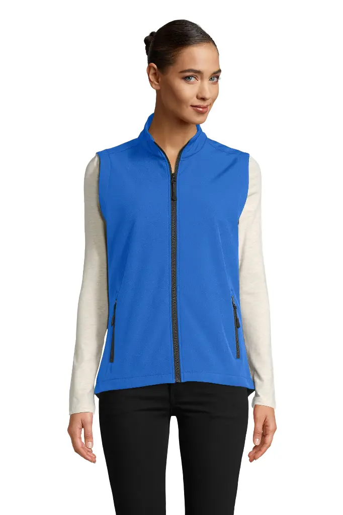 Damski Bezrękawnik Softshell z Polarową Podszewką - Royal Blue 241