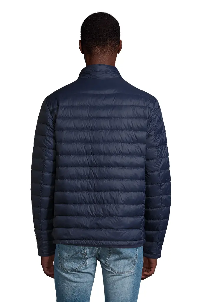 Męska kurtka puchowa slim ze stójką - French Navy