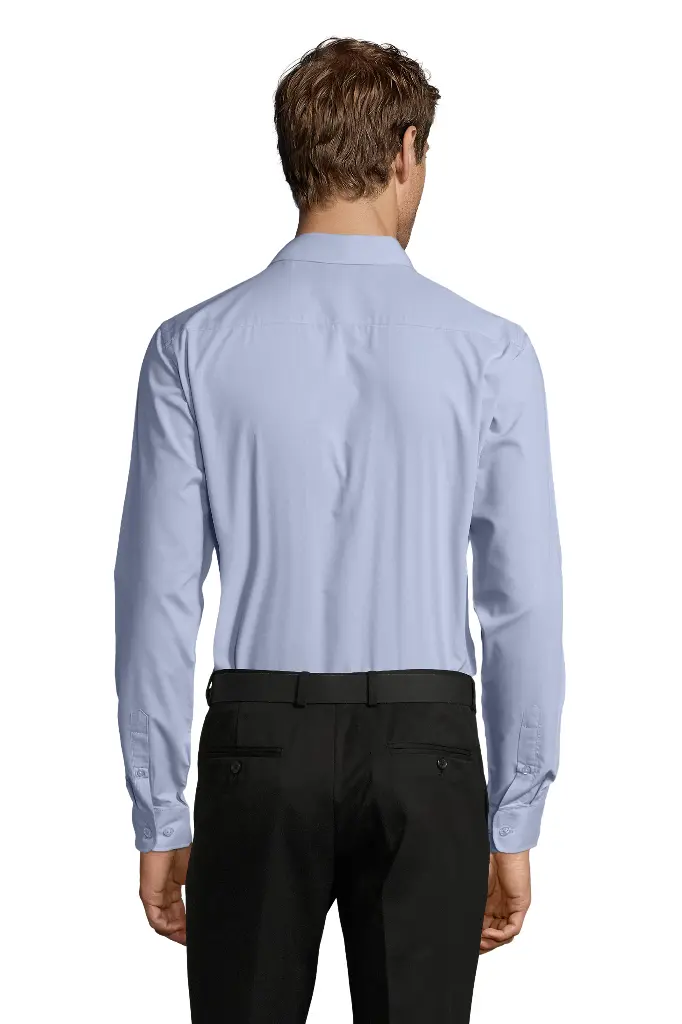 Koszula męska slim z długim rękawem - Sky Blue