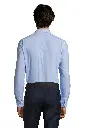 Koszula męska slim z długim rękawem i kołnierzykiem button-down - Sky Blue