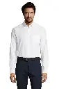Koszula męska slim z długim rękawem i kołnierzykiem button-down - White