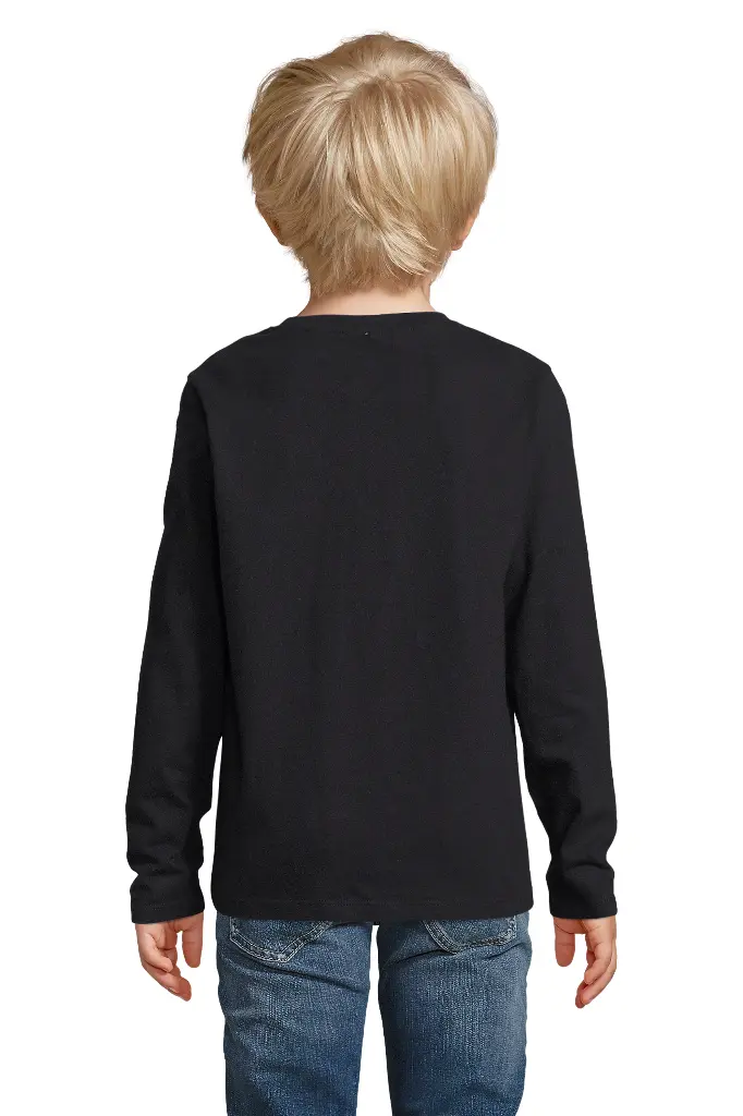 Dziecięca koszulka długi rękaw - Deep Black