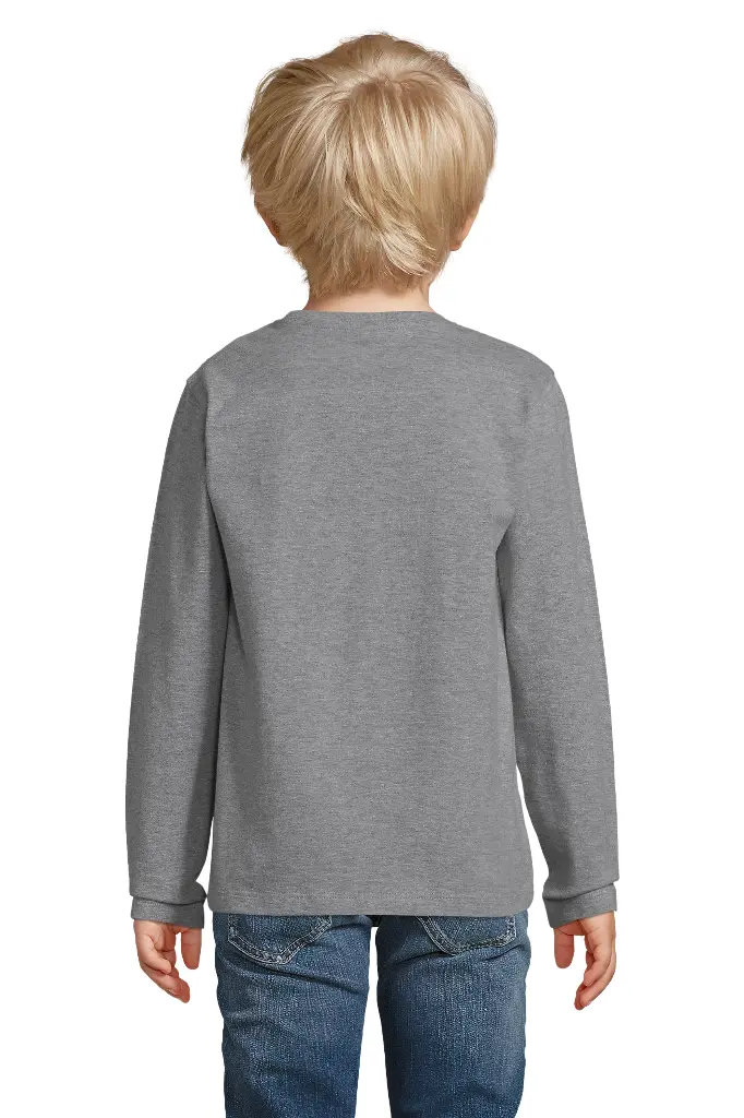 Dziecięca koszulka długi rękaw - Grey Melange