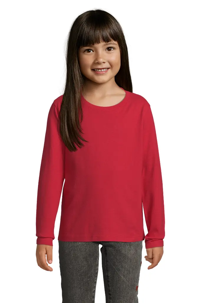 Dziecięca koszulka długi rękaw - Red