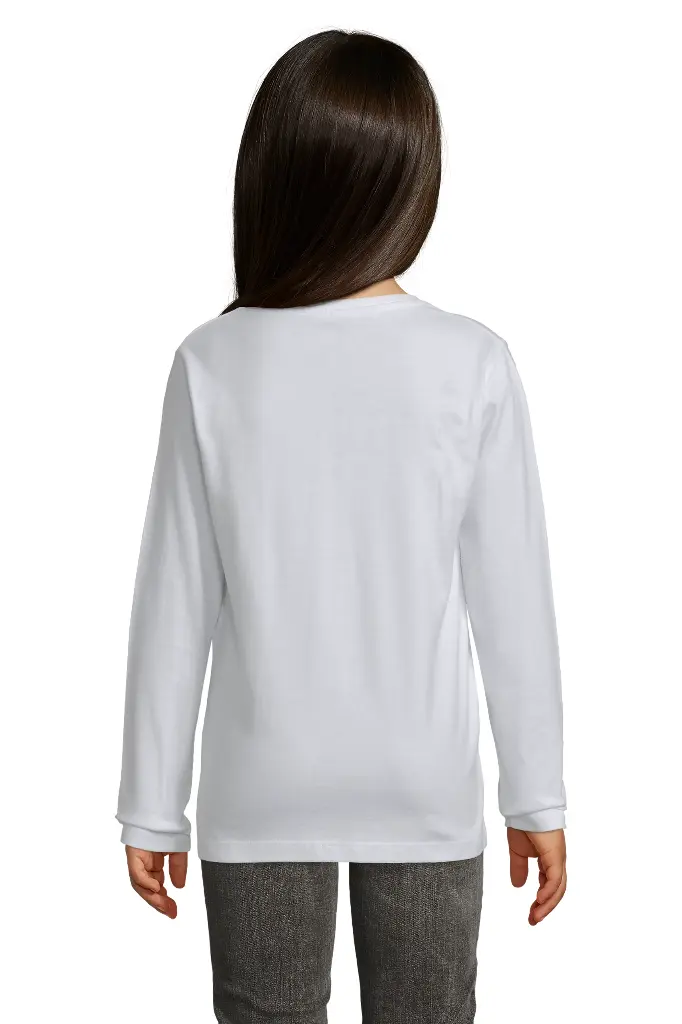 Dziecięca koszulka długi rękaw - White
