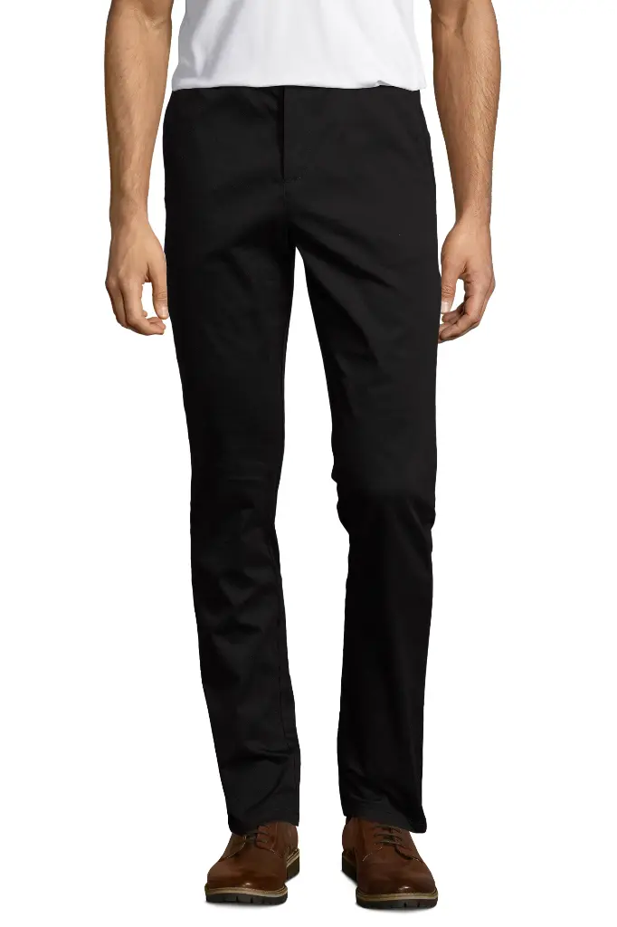 Spodnie męskie slim z satyny - Black