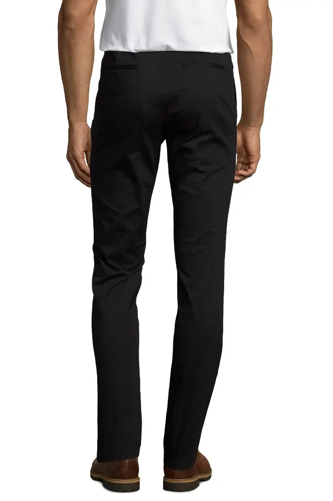 Spodnie męskie slim z satyny - Black