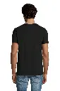 T-Shirt Męski z Elastanem Krótki Rękaw - Deep Black