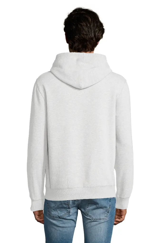 Bluza męska z kapturem i kieszenią kangurka - Ash (Heather)