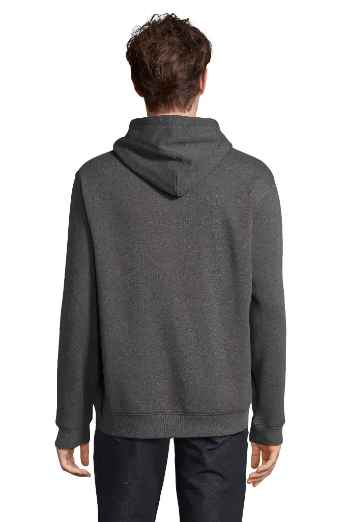 Bluza męska z kapturem i kieszenią kangurka - Charcoal Melange