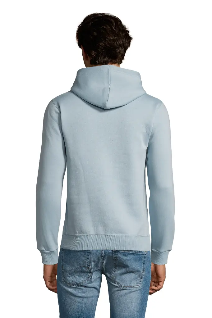 Bluza męska z kapturem i kieszenią kangurka - Creamy Blue