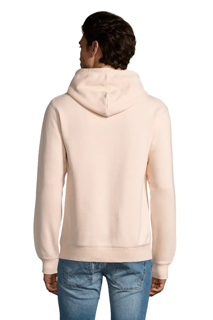 Bluza męska z kapturem i kieszenią kangurka - Creamy Pink