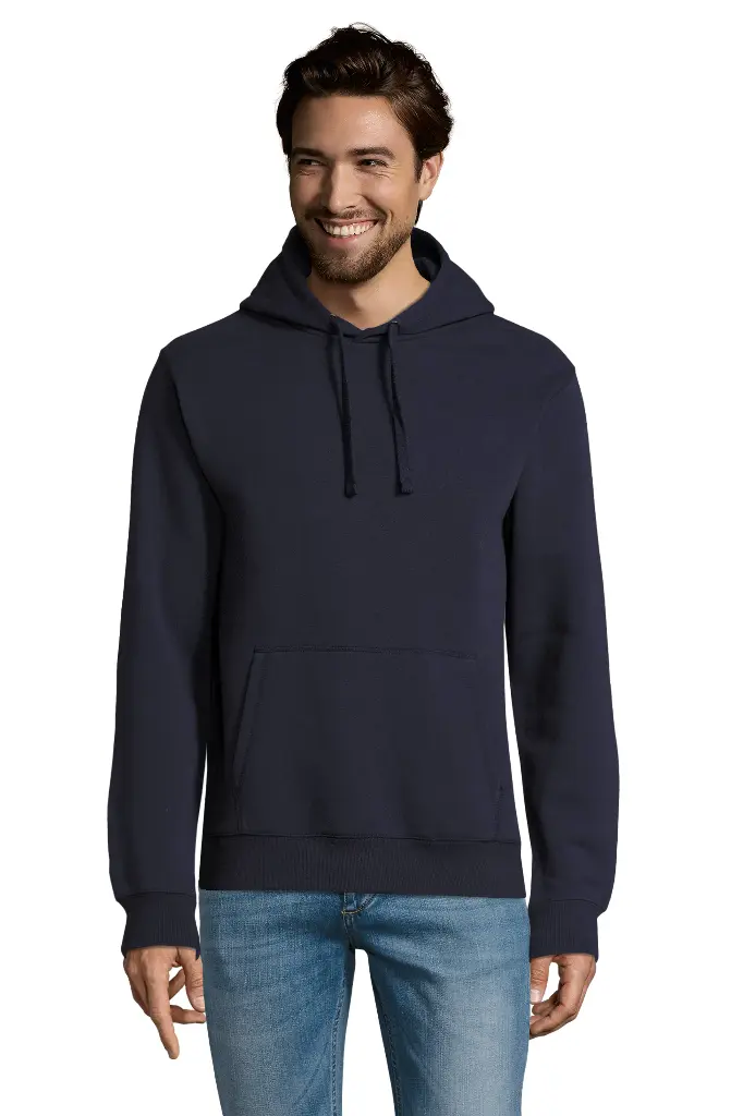 Bluza męska z kapturem i kieszenią kangurka - French Navy