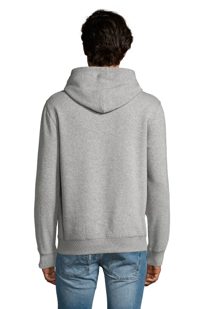 Bluza męska z kapturem i kieszenią kangurka - Grey Melange