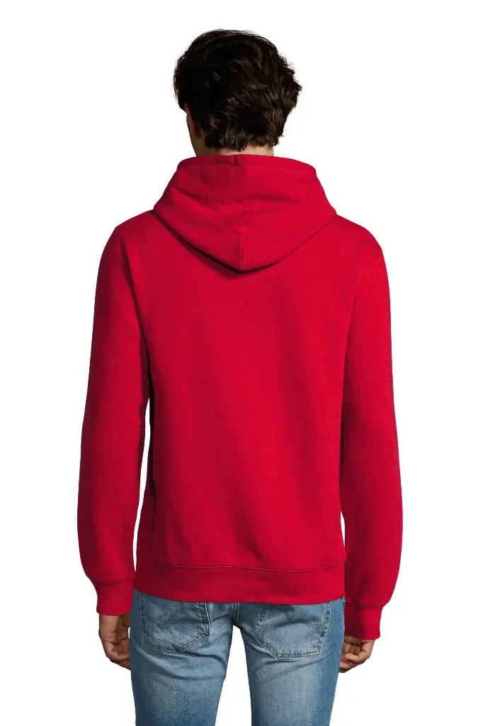 Bluza męska z kapturem i kieszenią kangurka - Red