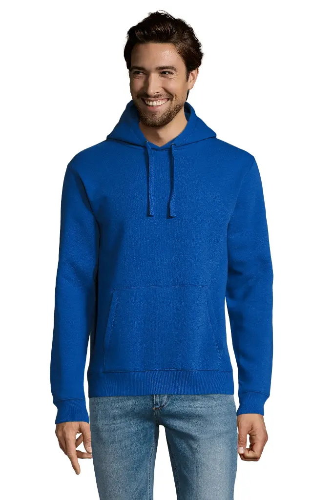 Bluza męska z kapturem i kieszenią kangurka - Royal Blue 241