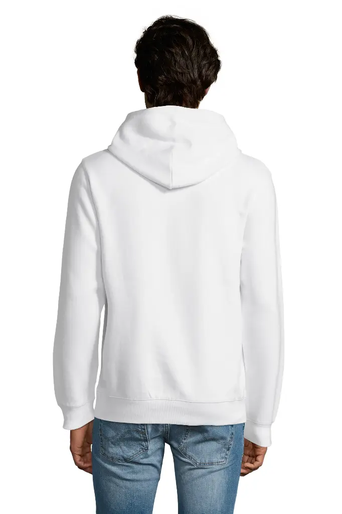 Bluza męska z kapturem i kieszenią kangurka - White