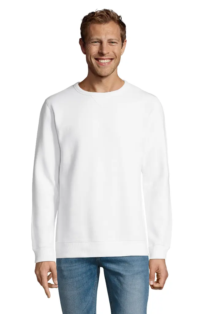 Bluza męska z okrągłym dekoltem - White