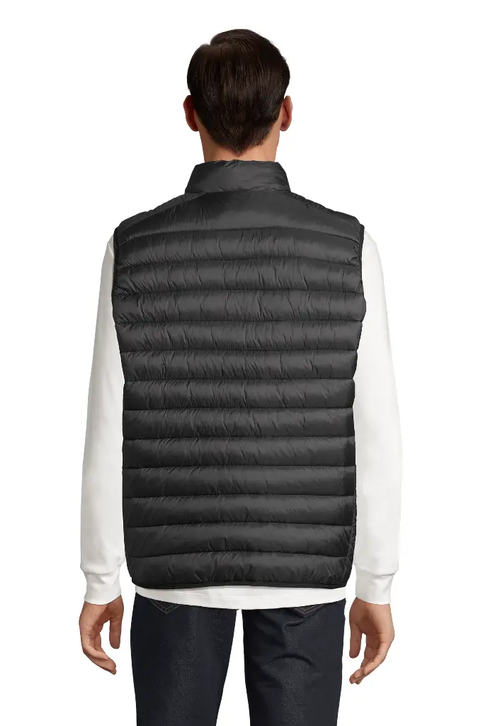 Męska kamizelka pikowana z pakowaniem do woreczka - Black