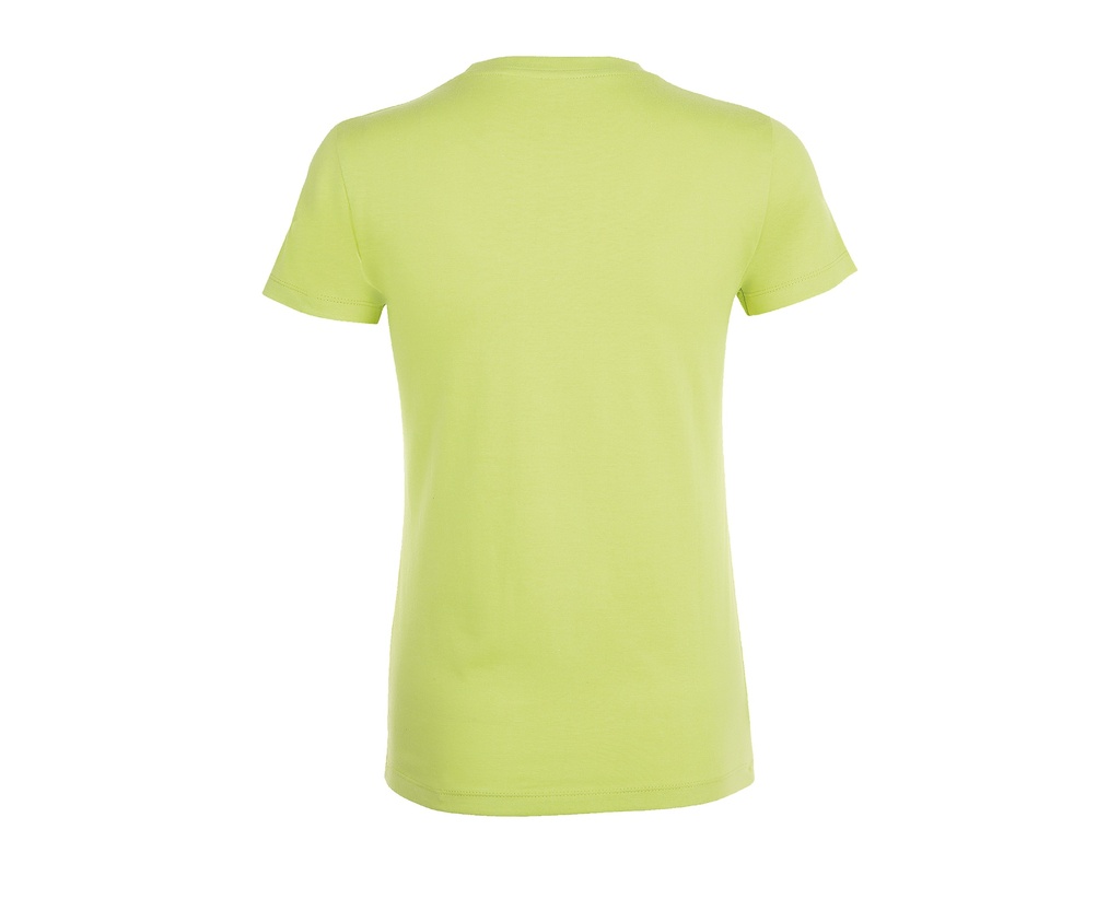 Damski T-shirt Slim z Krótkim Rękawem - Apple Green