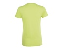Damski T-shirt Slim z Krótkim Rękawem - Apple Green