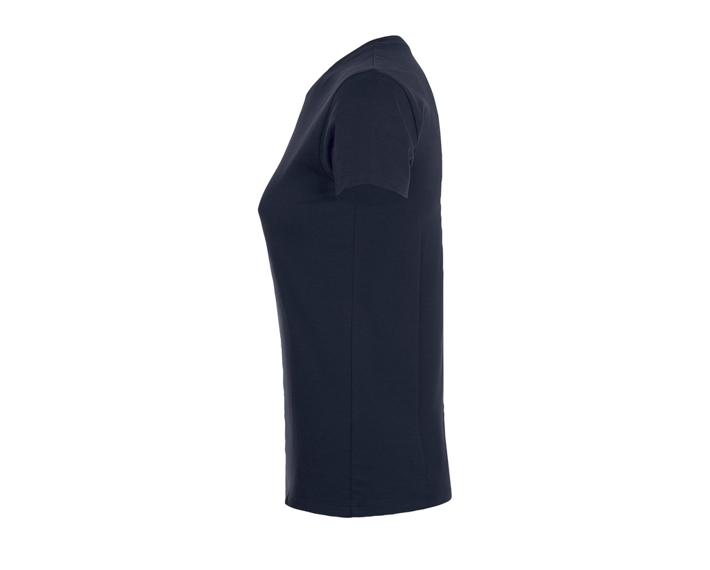 Damski T-shirt Slim z Krótkim Rękawem - Navy