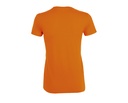 Damski T-shirt Slim z Krótkim Rękawem - Orange
