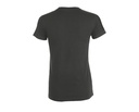 Damski T-shirt Slim z Krótkim Rękawem - Dark Grey (Solid)